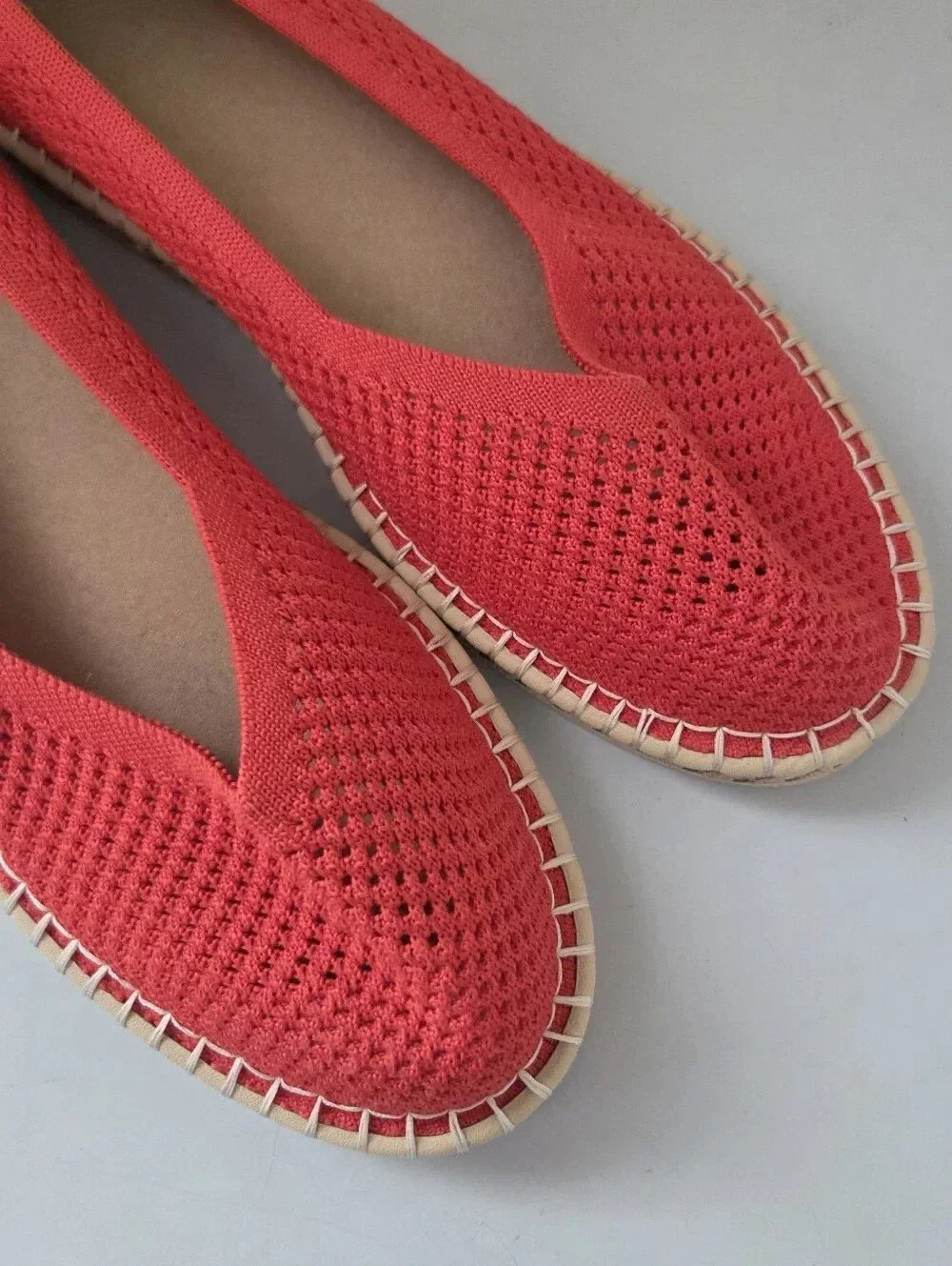 Rothy's The Espadrille Flat Size New Red Hot Slip On Flats Comfort Knit Size 11